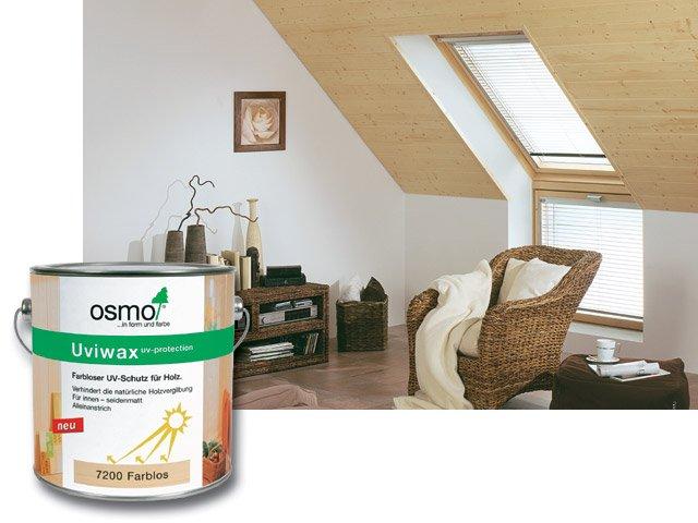 OSMO Uviwax 7266 - UV ochrana - na nábytek, stěny a strop 2,5l bílý smrk