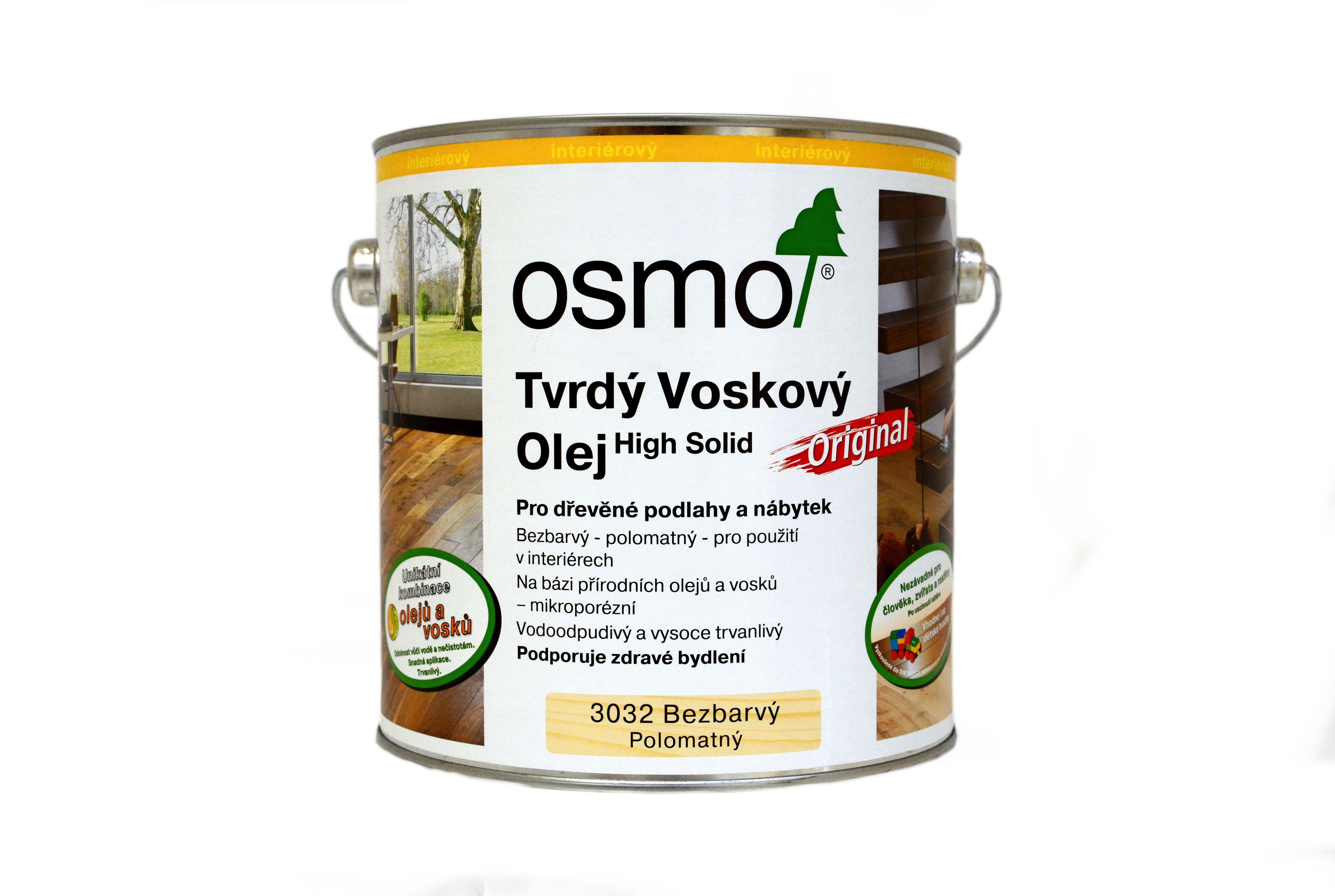 OSMO Tvrdý voskový olej Original 3032 - na podlahy 2,5l hedvábný polomat