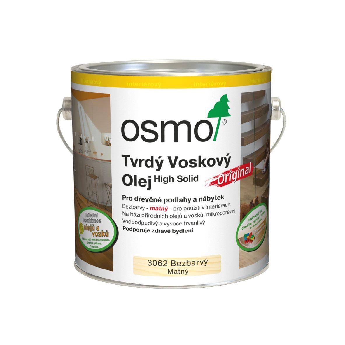 OSMO Tvrdý voskový olej Original 3062 - na podlahy 2,5l bezbarvý mat