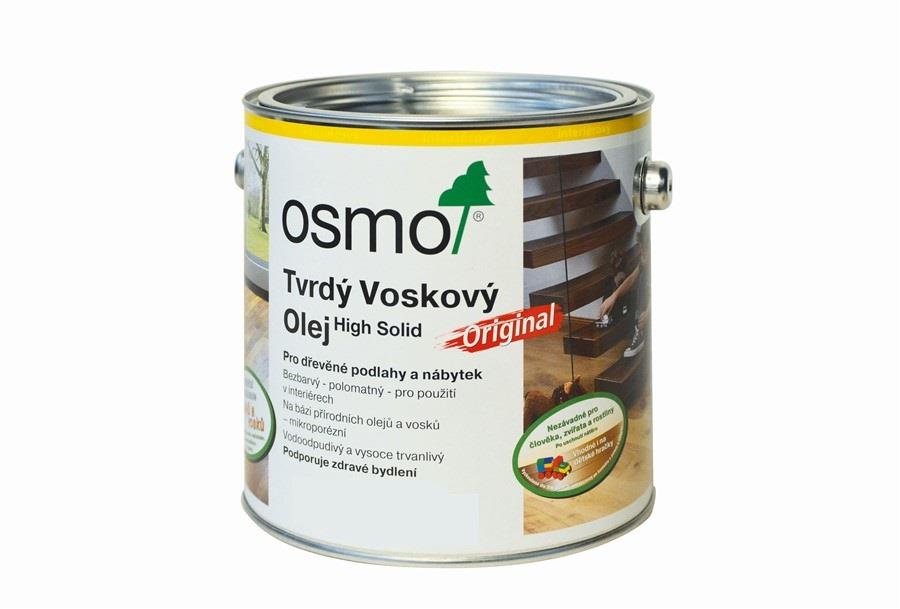 OSMO Tvrdý voskový olej Original 3011 - na podlahy 2,5l bezbarvý, lesklý