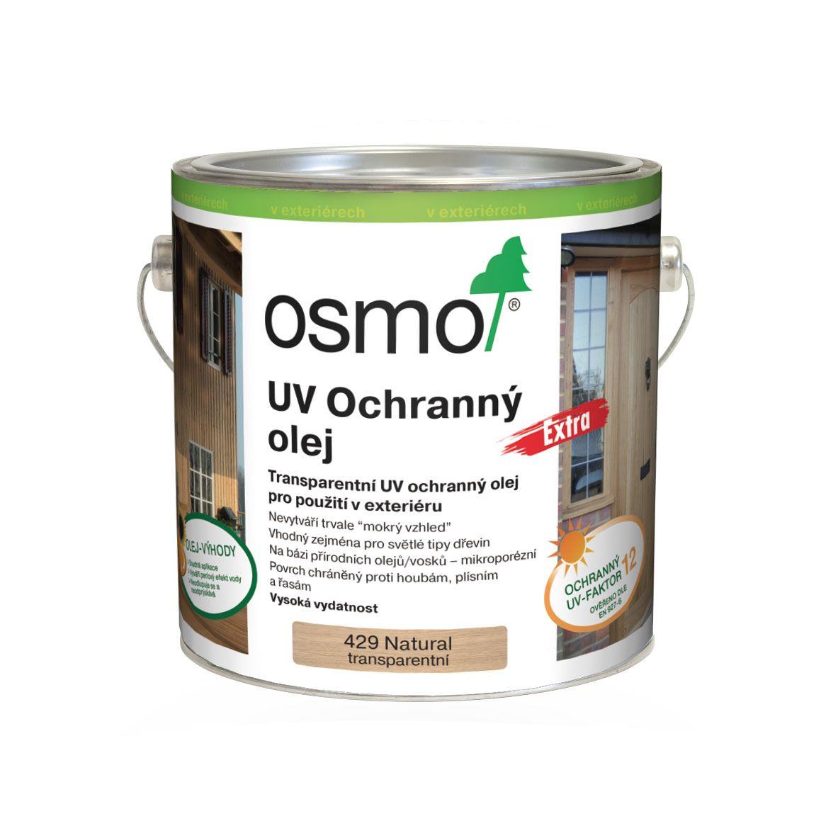 OSMO UV ochranný olej EXTRA Natural 429, nátěr s UV ochranou -  2,5l